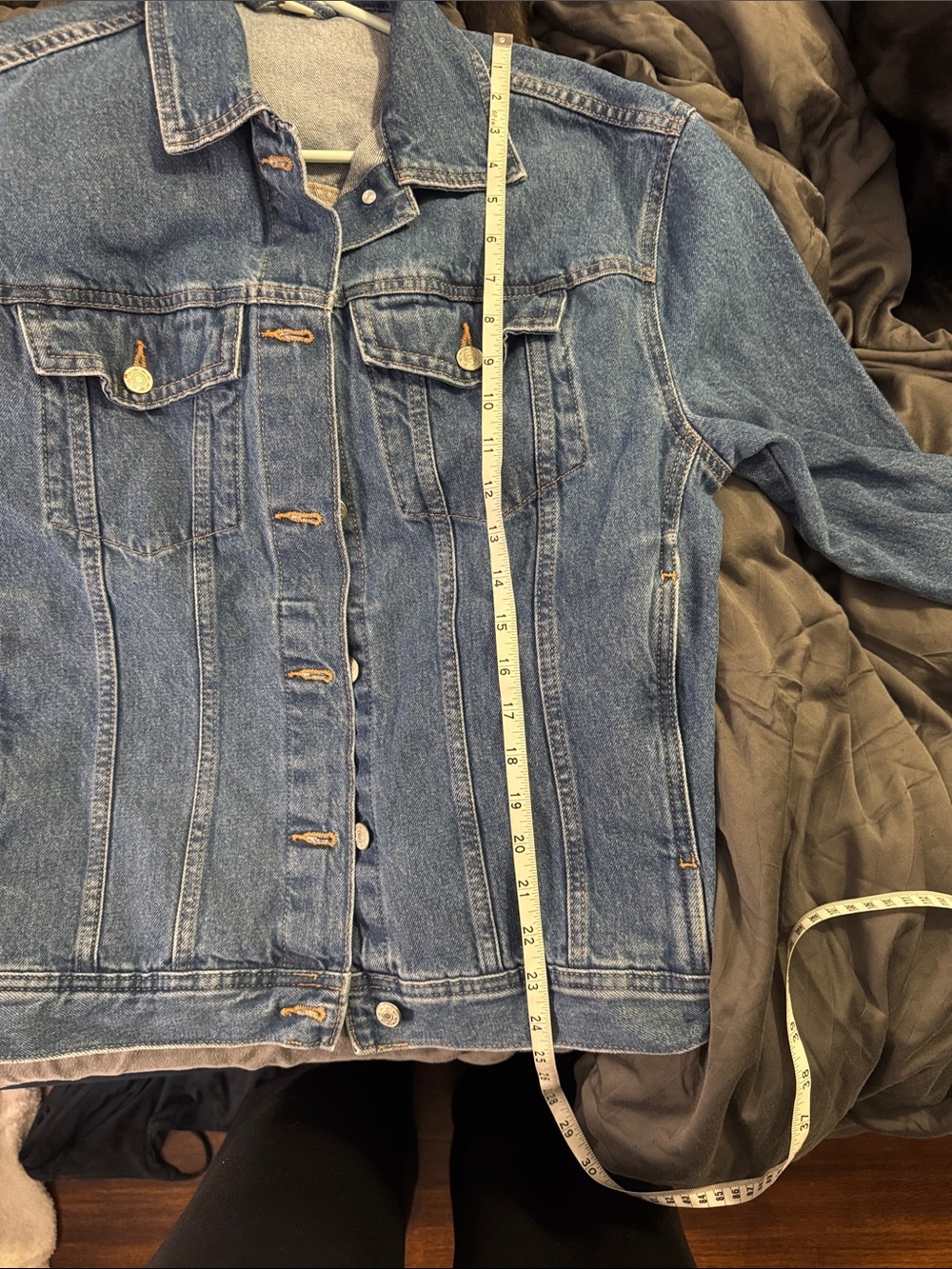 Classic Blue Denim Jacket - Casual Trucker Jacket - Picture 8 of 9